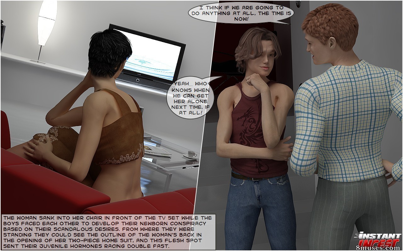 InstantIncest.com Comics - Filhos seduzindo a mãe quente - Página 4