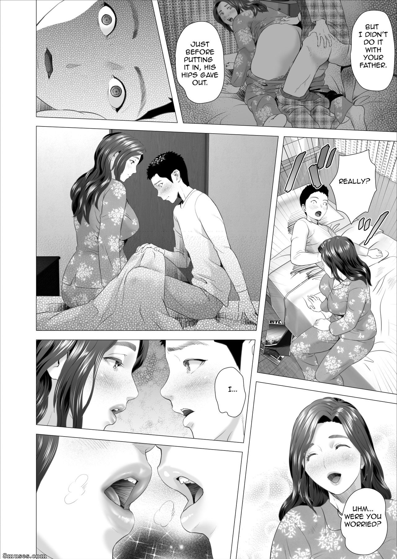 Hyji - Haiji - Hy-dou - Sedução no bairro - Filho faz amor com a mãe ao lado do marido - Página 8
