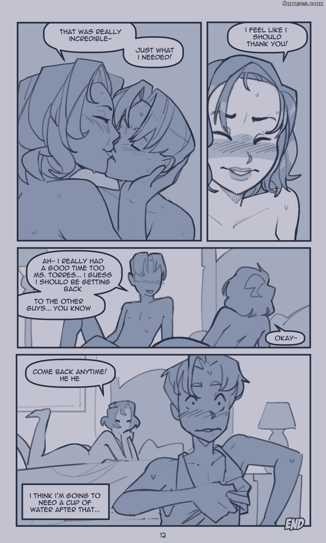 NotEnoughMilk Comics - Durmiendo en casa de otro - Página 12