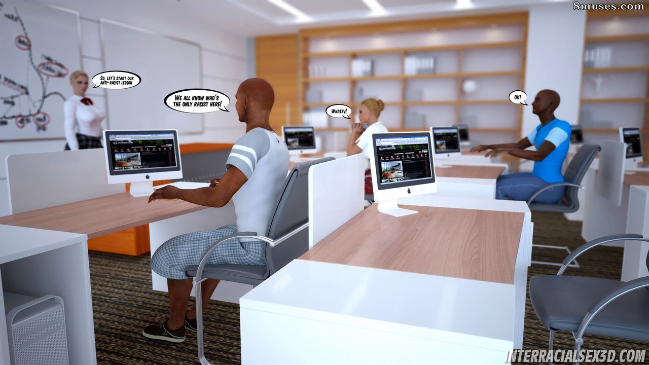 InterracialSex3D.com Comics - Lições escolares antirracistas - Página 1