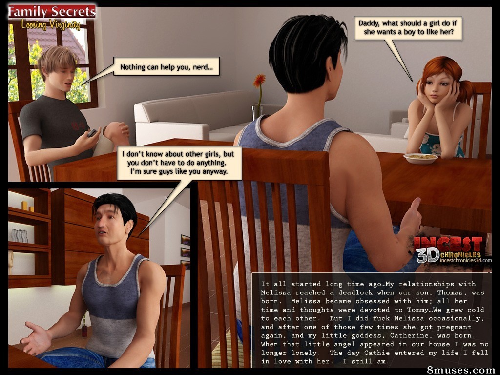 IncestChronicles3D Comics - Family Secrets. Loosing Virginity - Page 2
