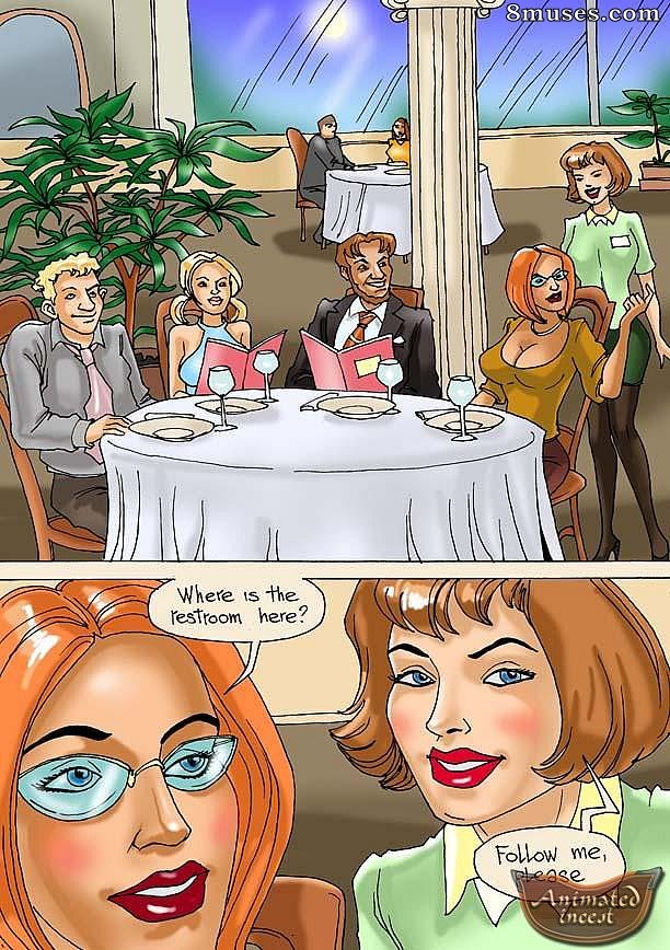 Animated Incest Comics - No restaurante - Página 2