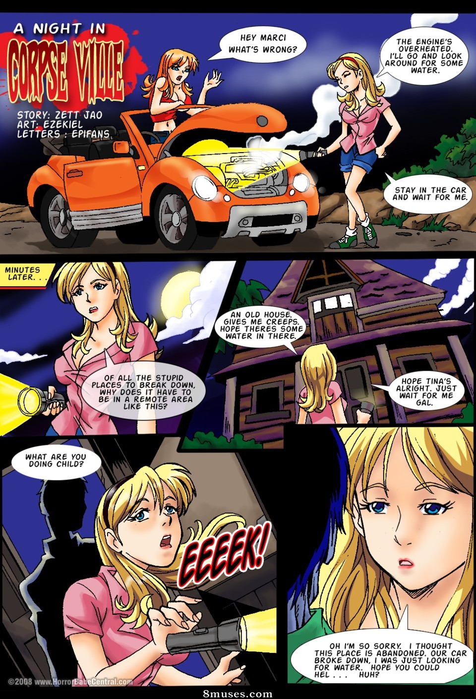 Horror Babe Central - A Night in Corpse Ville - Page 1