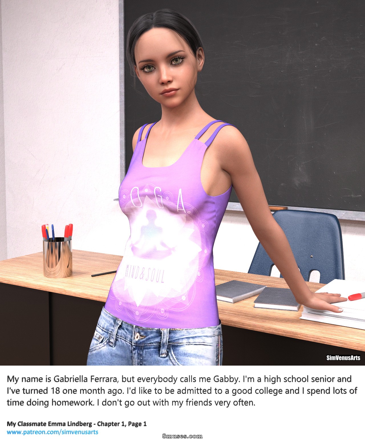 Minha colega de classe Emma Lindberg - Edição 1 - Página 1