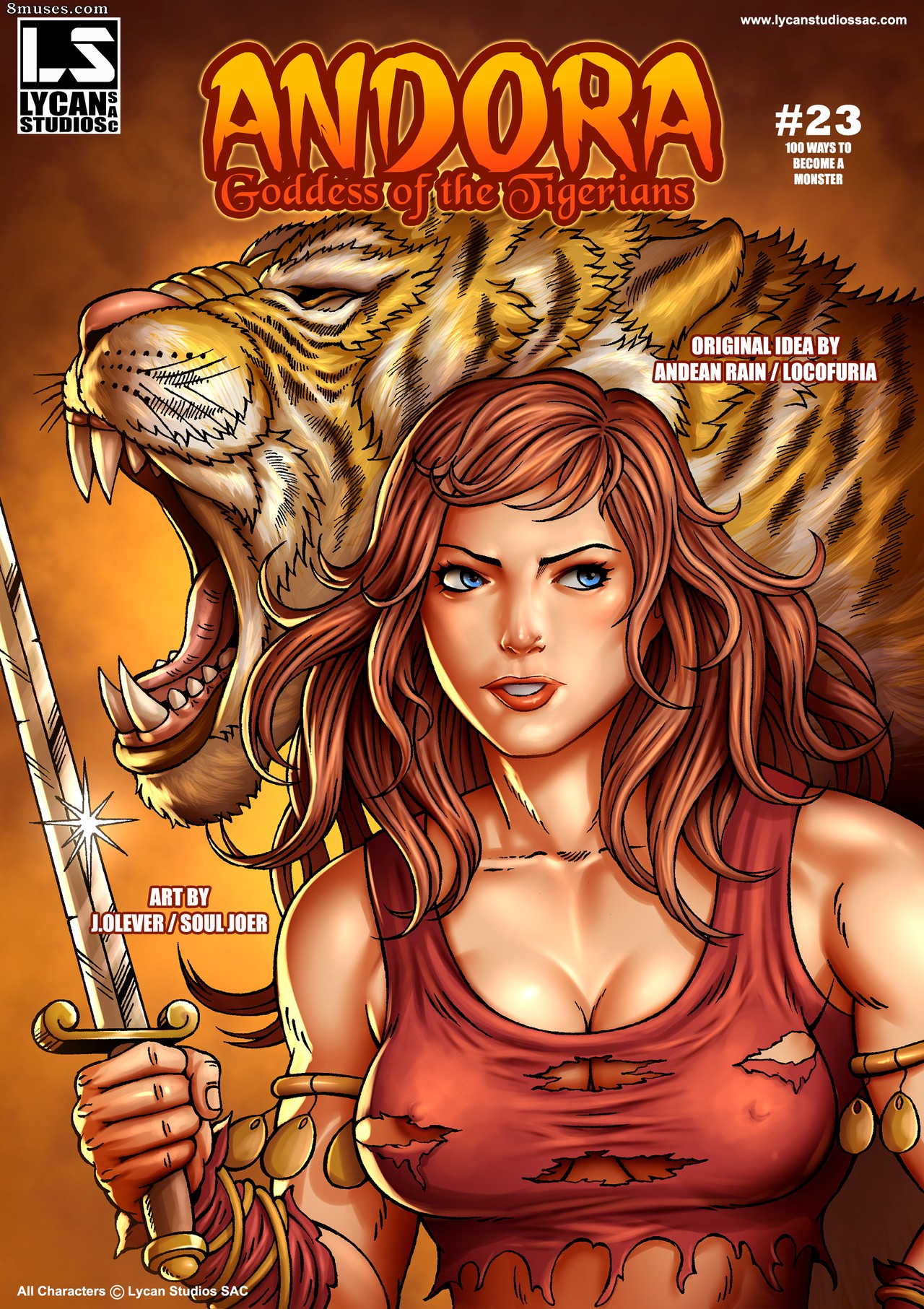 Locofuria Comics - 100 Ways to Become a Monster 23 - Andora Goddess of the Tigerians - Page 1