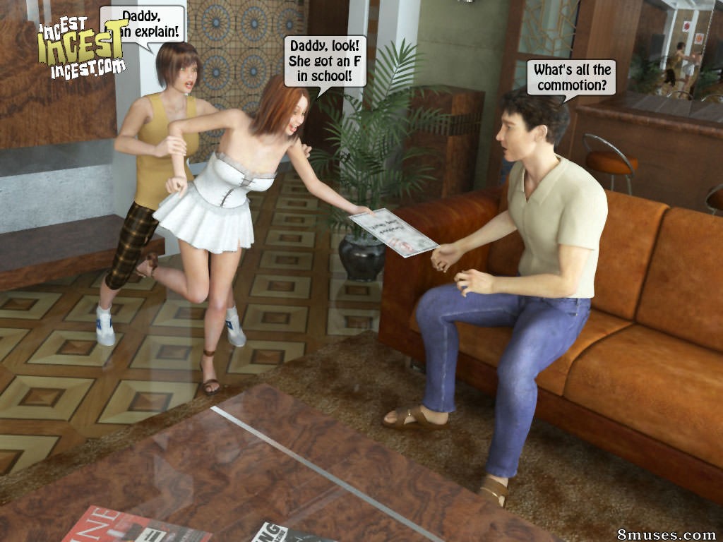 IncestIncestIncest.com Comics - Papai pune as filhas severamente - Página 8