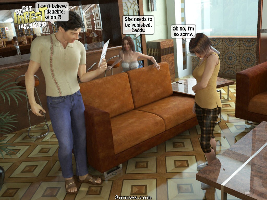 IncestIncestIncest.com Comics - Papai pune as filhas severamente - Página 9