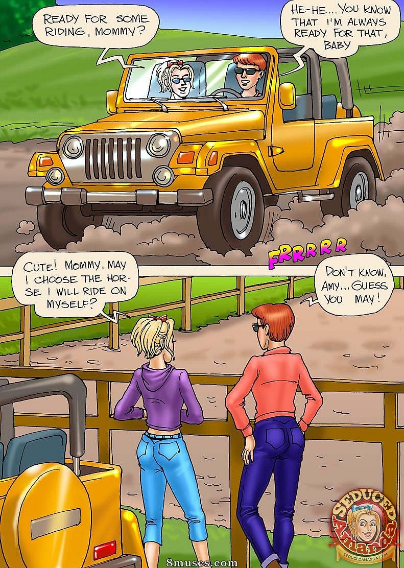 Seduced Amanda Comics - Riding a Stallion - Page 1
