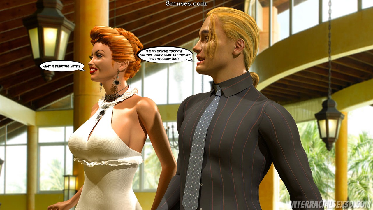 InterracialSex3D.com Comics - Lua de mel no Havaí: gangbang de cuckolding - Página 4