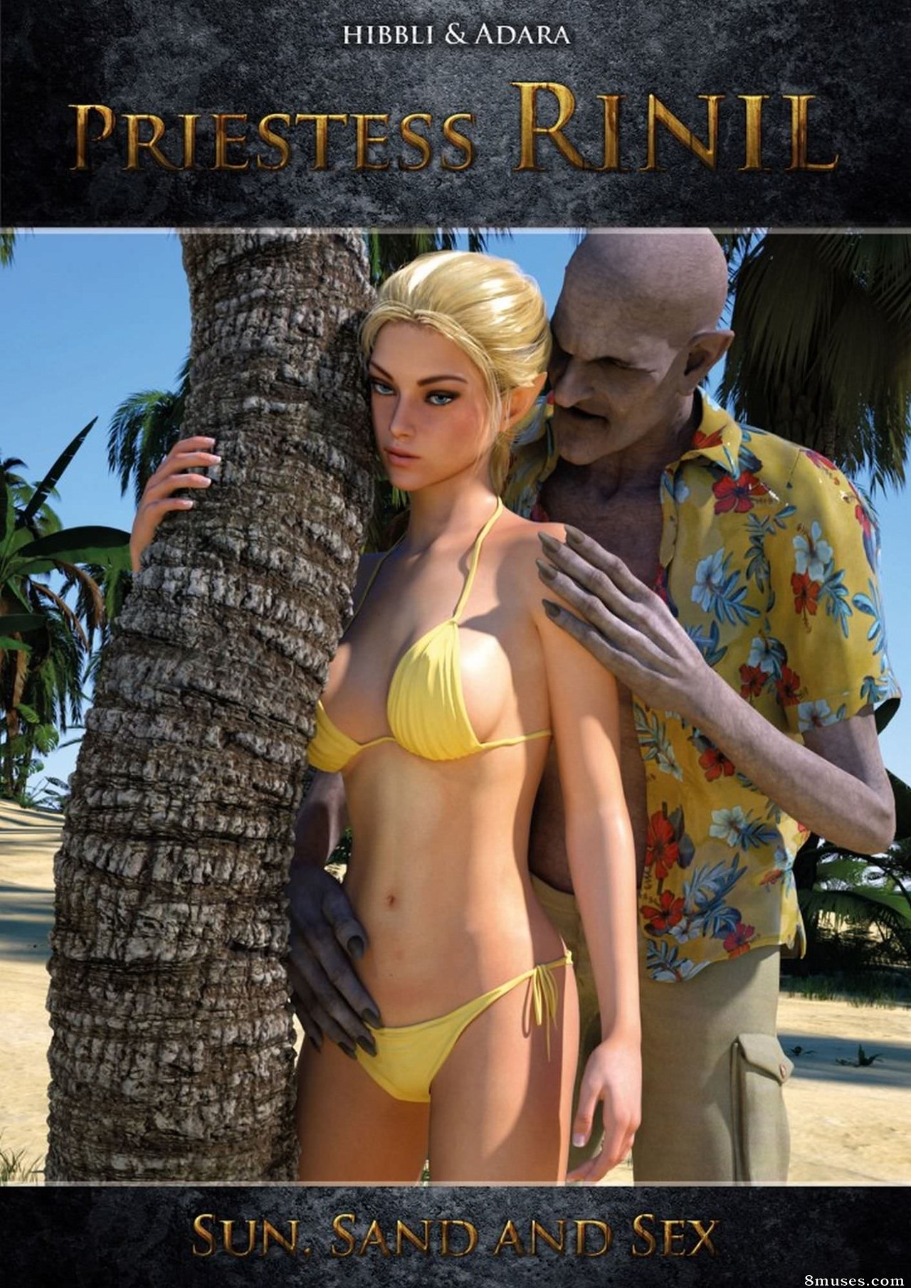 Hibbli3D - Priestess Rinil - Sun-sand and Sex - Page 1
