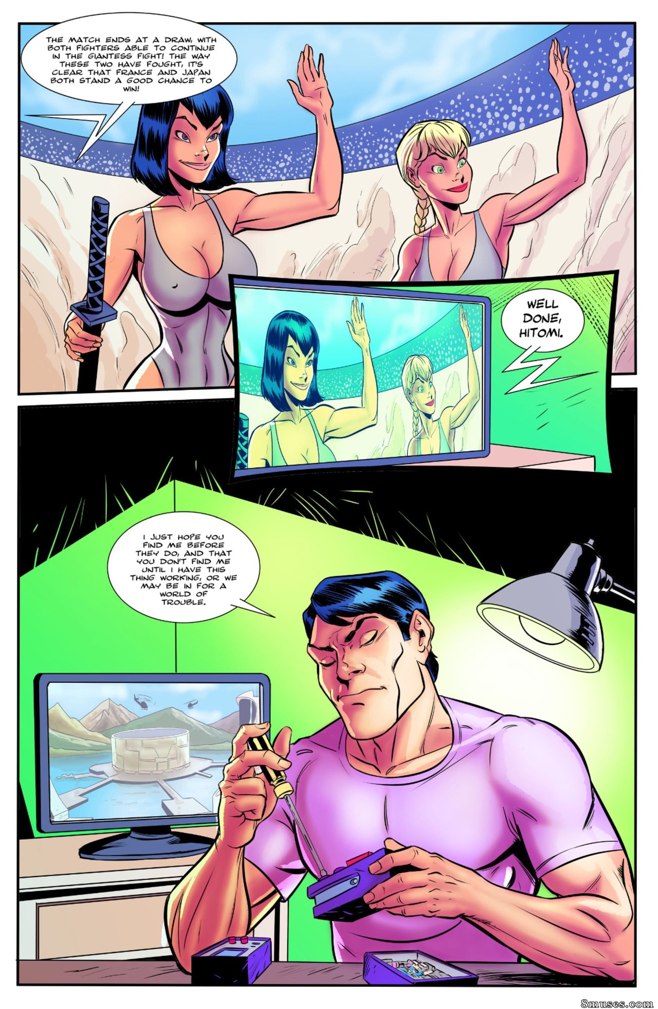 The Giantess Fight - Round One - Issue 3 - Page 12
