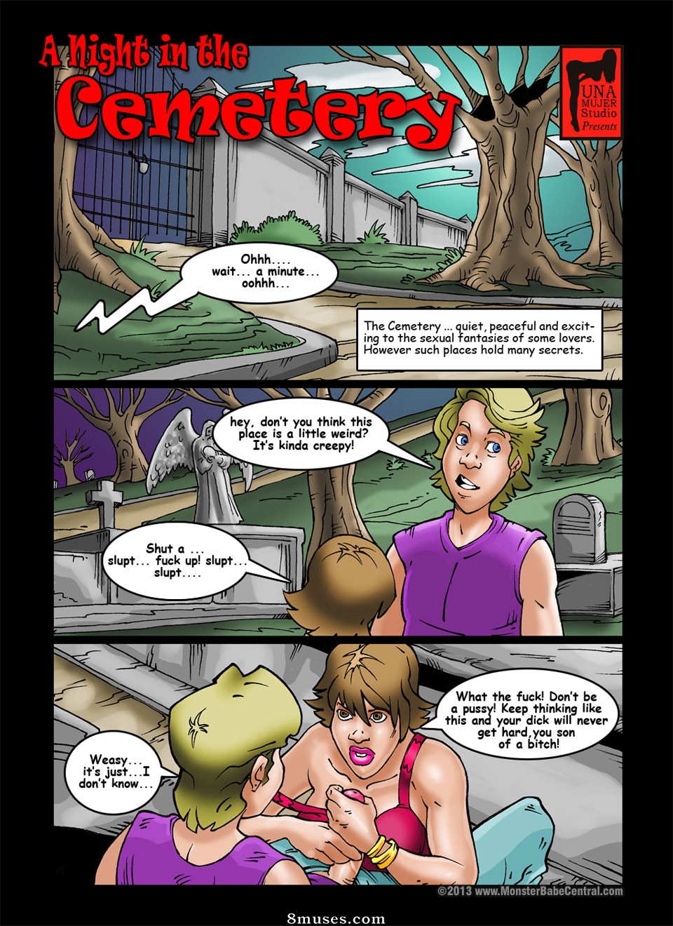 Monster Babe Central - A Night in the Cemetery - Page 1