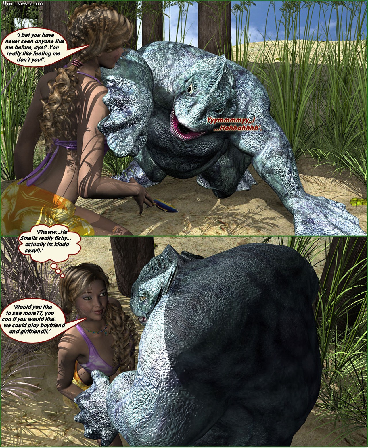 DarkSoul3D Comics - Histórias de animais - Sob o deque - Página 5