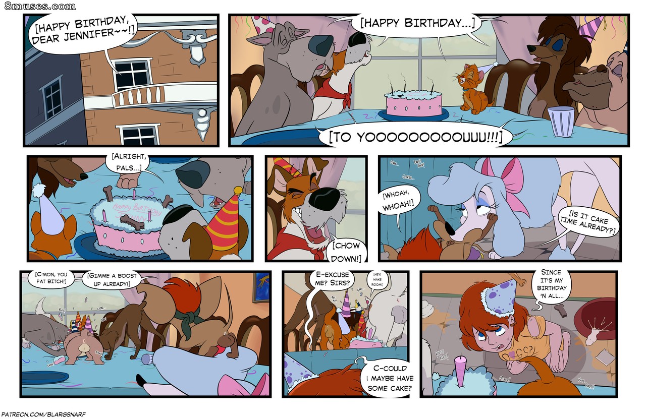 Blargsnarf Comics - Birthday Girl - Oliver & Company - Page 1
