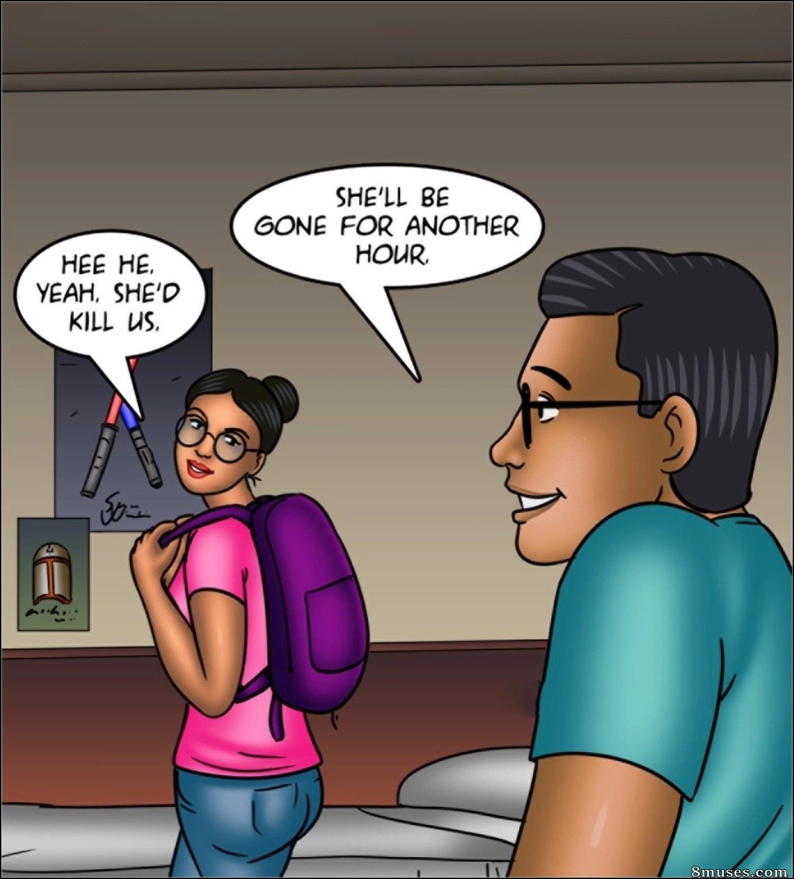 Kirtu.com Comics - Savita Bhabhi - Episódio 147 - O museu do artista Pt. 2 - Página 5