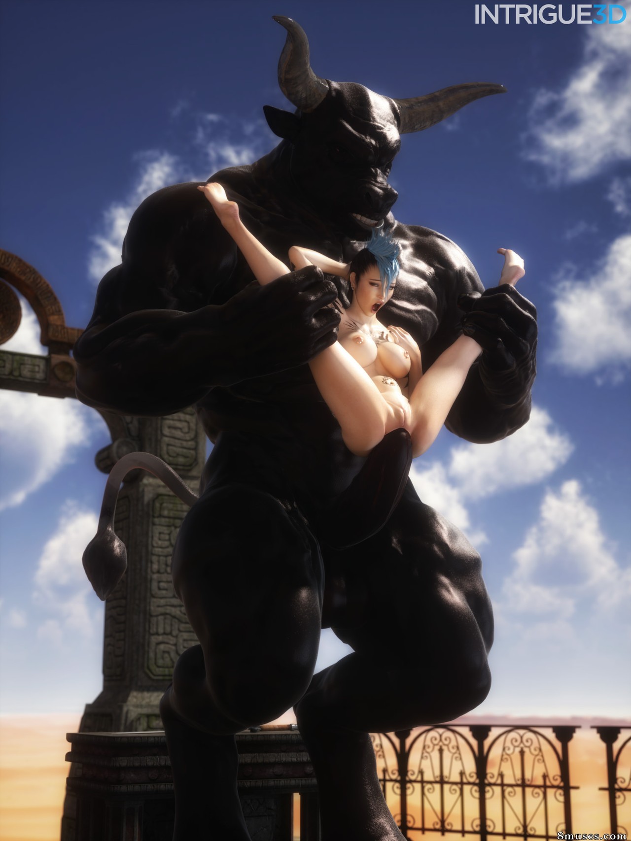 Intrigue3d.com Comics - Zoey y minotauro - Página 1