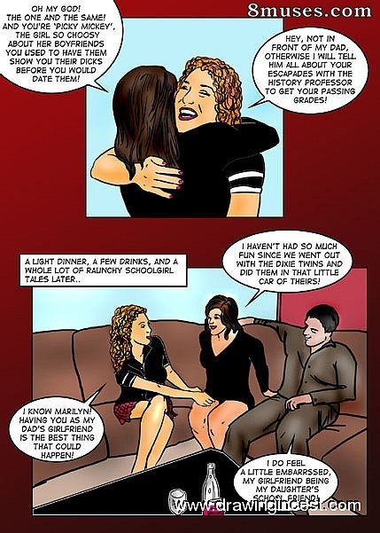 2D - Daddy shares his cock between his girlfriend and daughter - Page 5