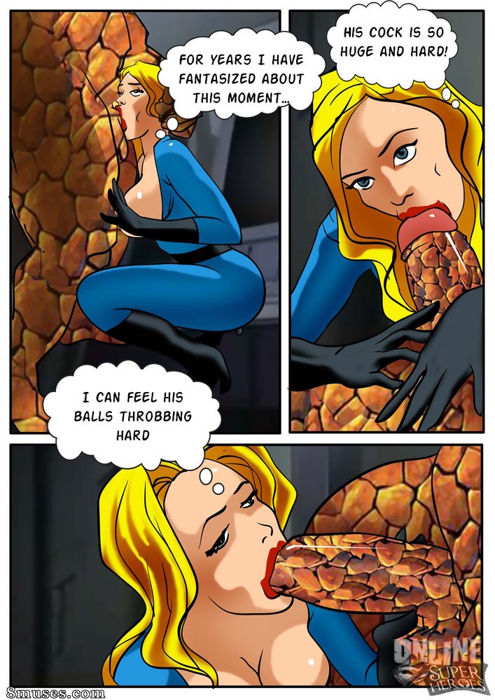 Online Superheroes Comics - Invisible Woman gangbanged by the rest of the Fantastic Four - Page 3