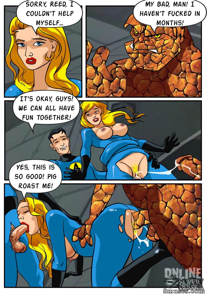 Online Superheroes Comics - Mulher invisível estuprada pelo resto dos Quatro Fantásticos - Página 8