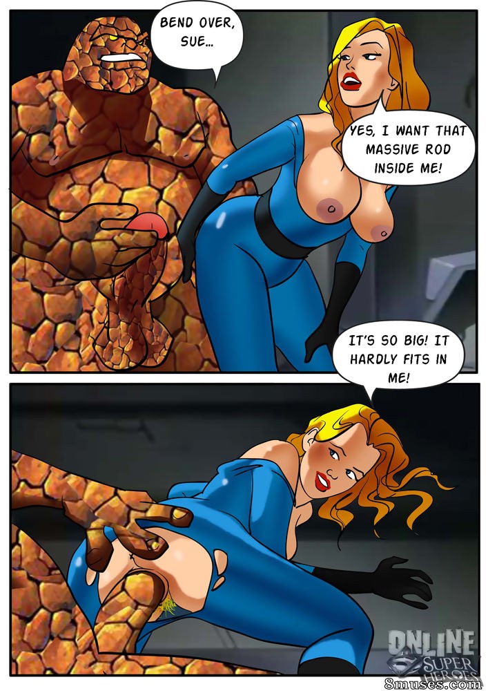 Online Superheroes Comics - Mulher invisível estuprada pelo resto dos Quatro Fantásticos - Página 4