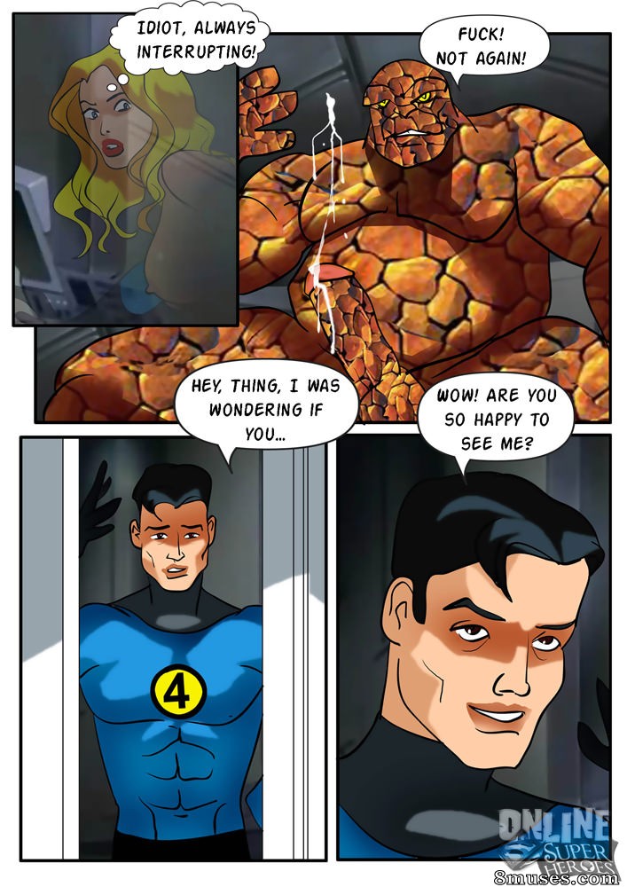 Online Superheroes Comics - Invisible Woman gangbanged by the rest of the Fantastic Four - Page 7