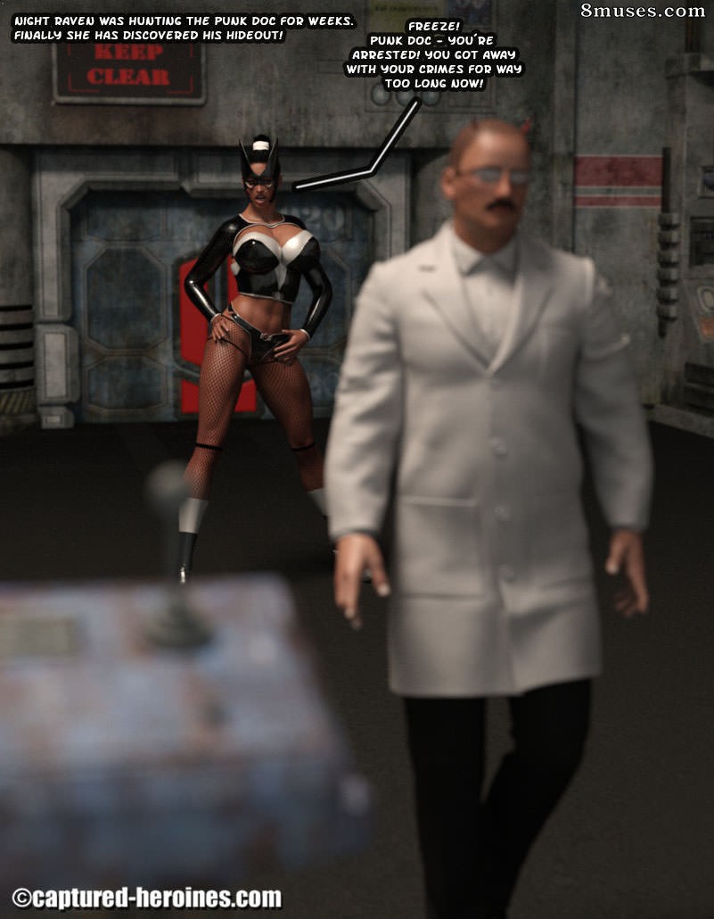 Captured-Heroines Comics - Night Raven vs Punk Doc - Página 2