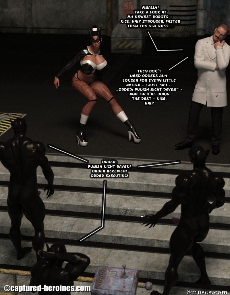 Captured-Heroines Comics - Night Raven vs Punk Doc - Página 8