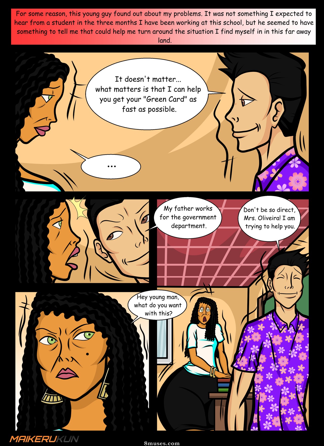 Page 9 | DukesHardcoreHoneys_com-Comics/01_-Interracial-Girls-and-Milfs/35_-Exchanging-Favors/Issue-1  | 8muses - Sex Comics