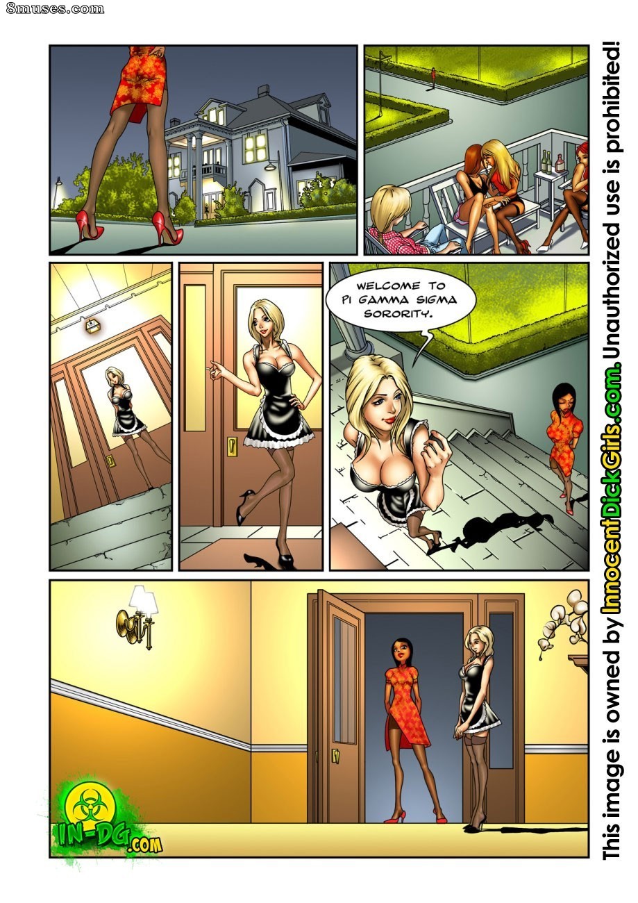 Innocent Dickgirls Comics - The Sorority Club - Page 4