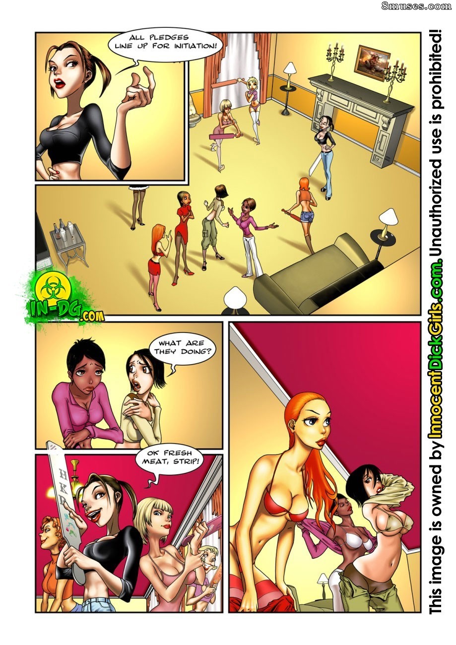 Innocent Dickgirls Comics - The Sorority Club - Page 6