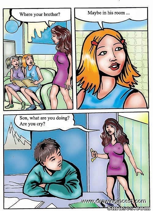 2D - Mom and son have fuck practice - Page 1