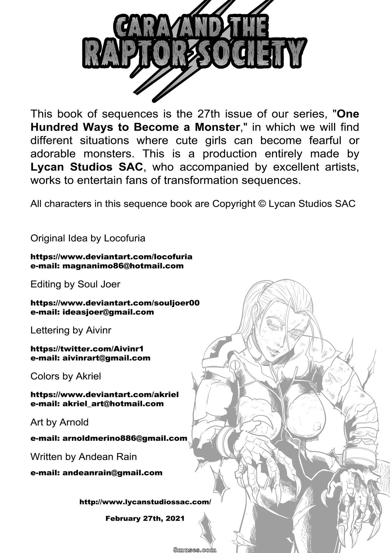 Locofuria Comics - 100 Ways to Become a Monster 27 - Cara and The Raptor Society - Page 3