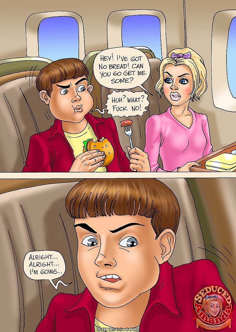 Seduced Amanda Comics - Adventure on a Plane - Page 3