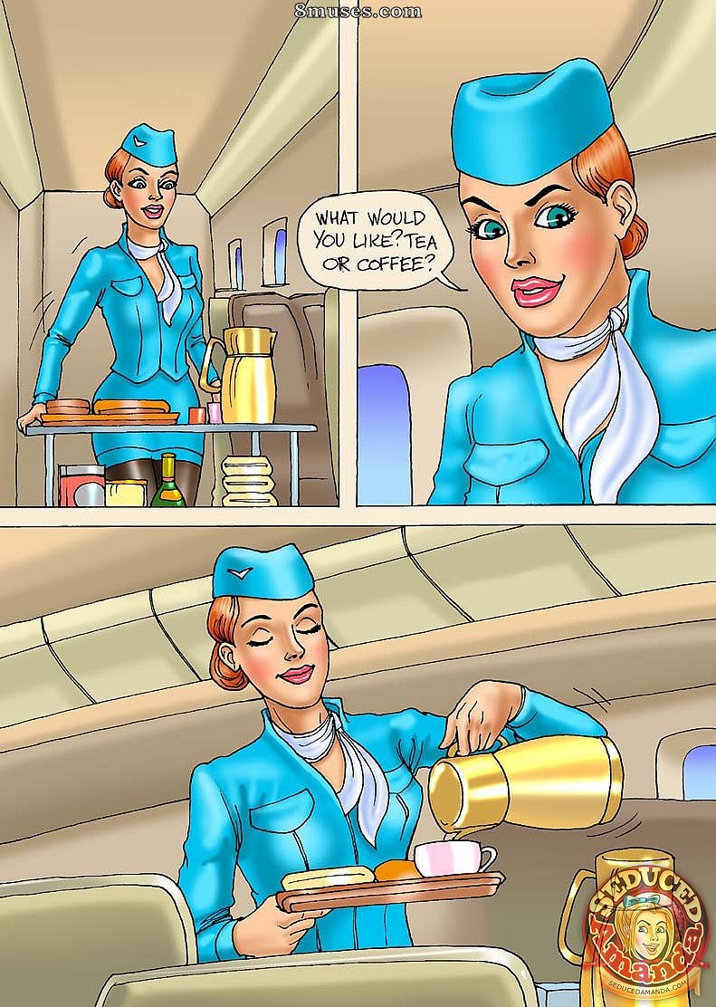Seduced Amanda Comics - Adventure on a Plane - Page 2