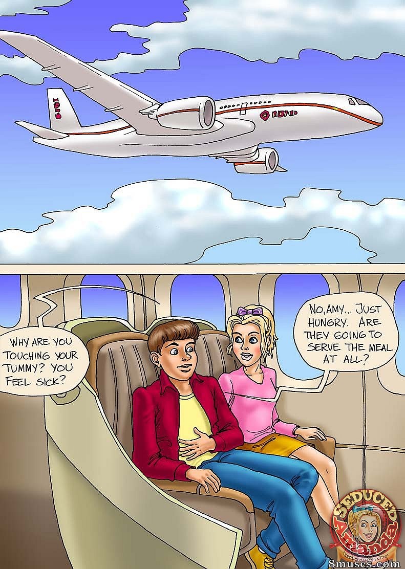 Seduced Amanda Comics - Adventure on a Plane - Page 1