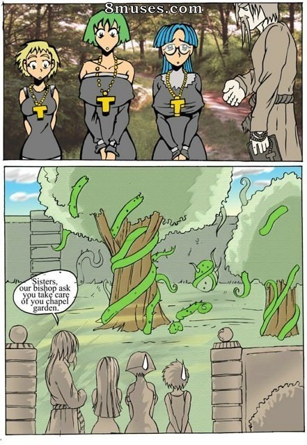 AKABUR Comics - Núns sendo penetradas por tentáculos - Página 1