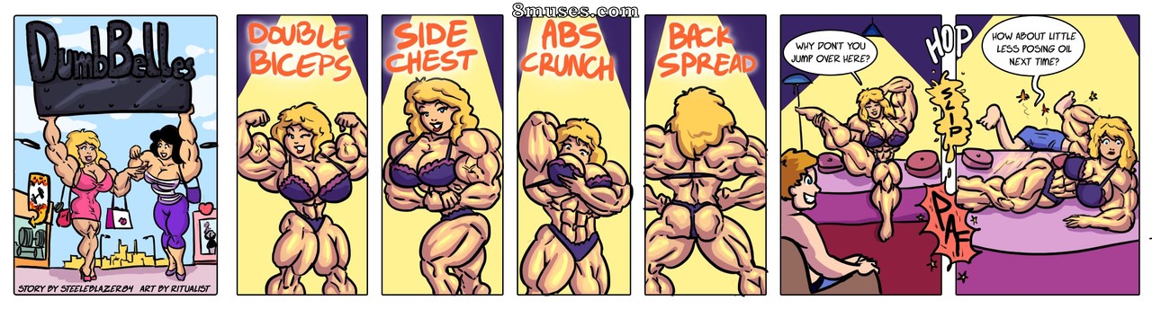 Comix de muscle féminin puissant - Belles abruties - Page 2