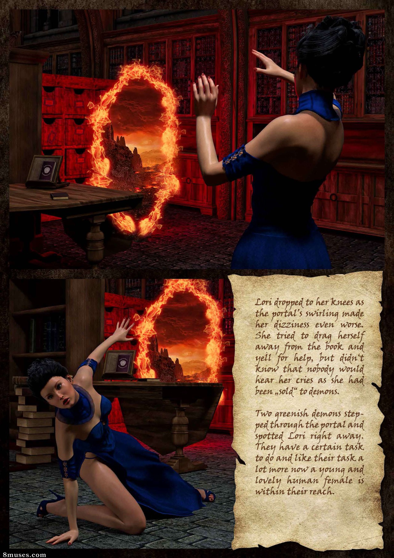 Sorceress Lori Sold to Demons - Bad Ending - Story - Page 3