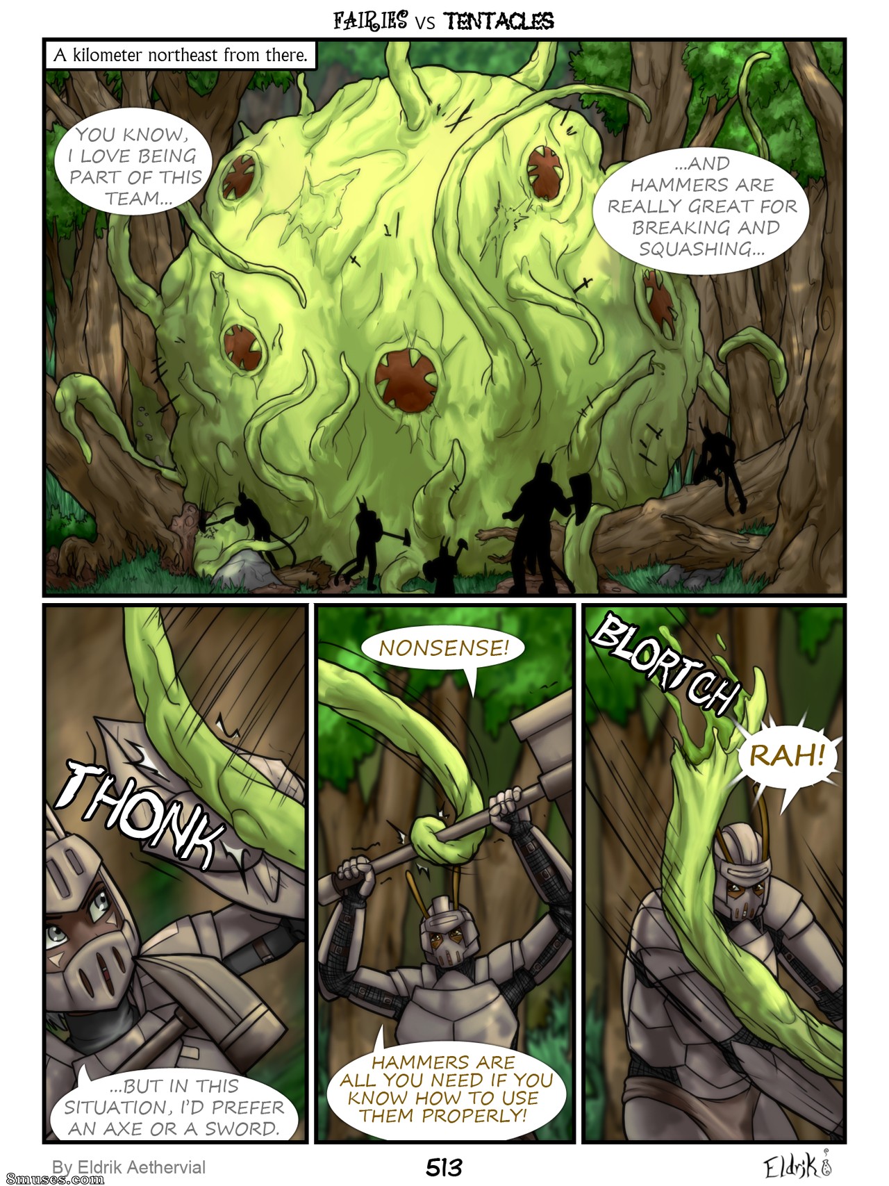 Page 514 | Various-Authors/BobbyDando-Eldrik-Aethervial/Fairies-vs-Tentacles  | 8muses - Sex Comics