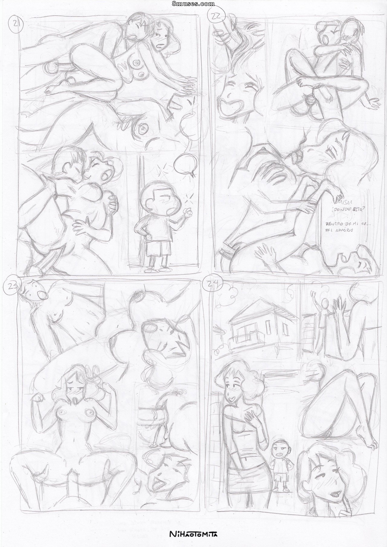 Quadros da história - Esboços e storyboards de Misae - Página 30