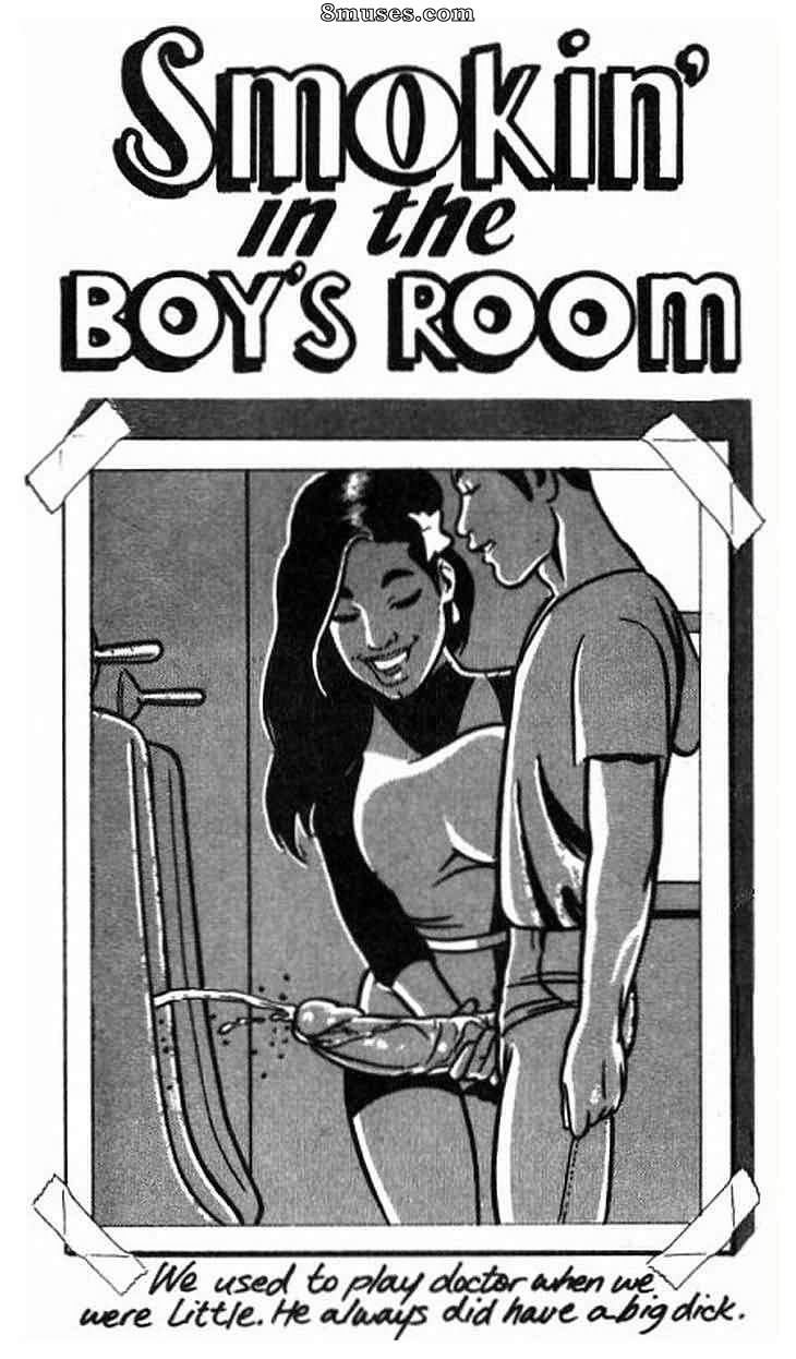 Kevin Taylor Adult Comics - En train de fumer dans la salle des garçons - Page 1