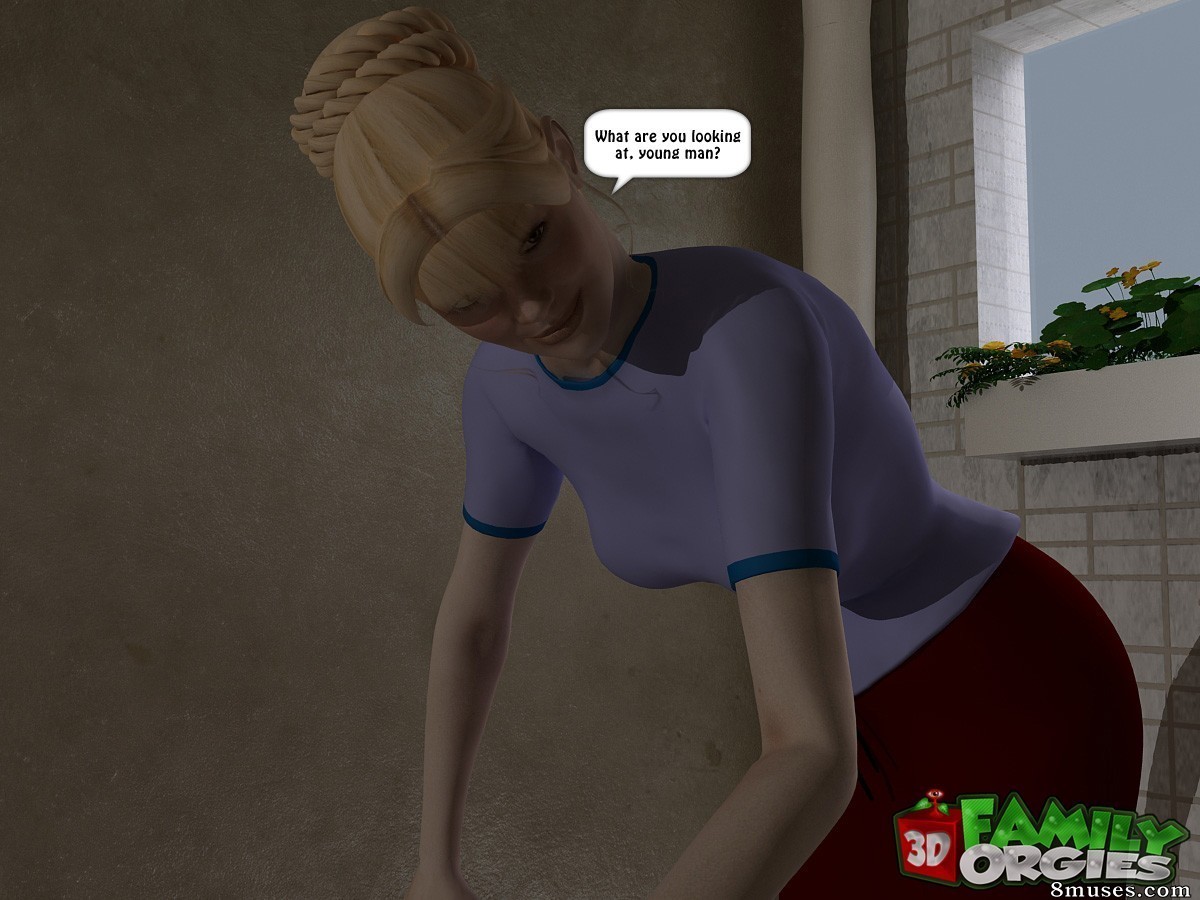 3DFamilyOrgies.com Comics - Mom with the son on a ladder platform - Page 3