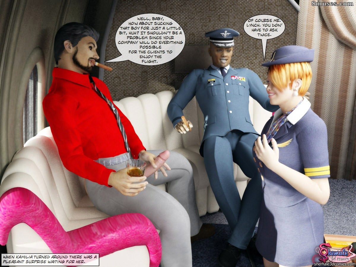 Shemale3DComics.com Collection - Obrigado por escolher a Banana Airlines - Página 11