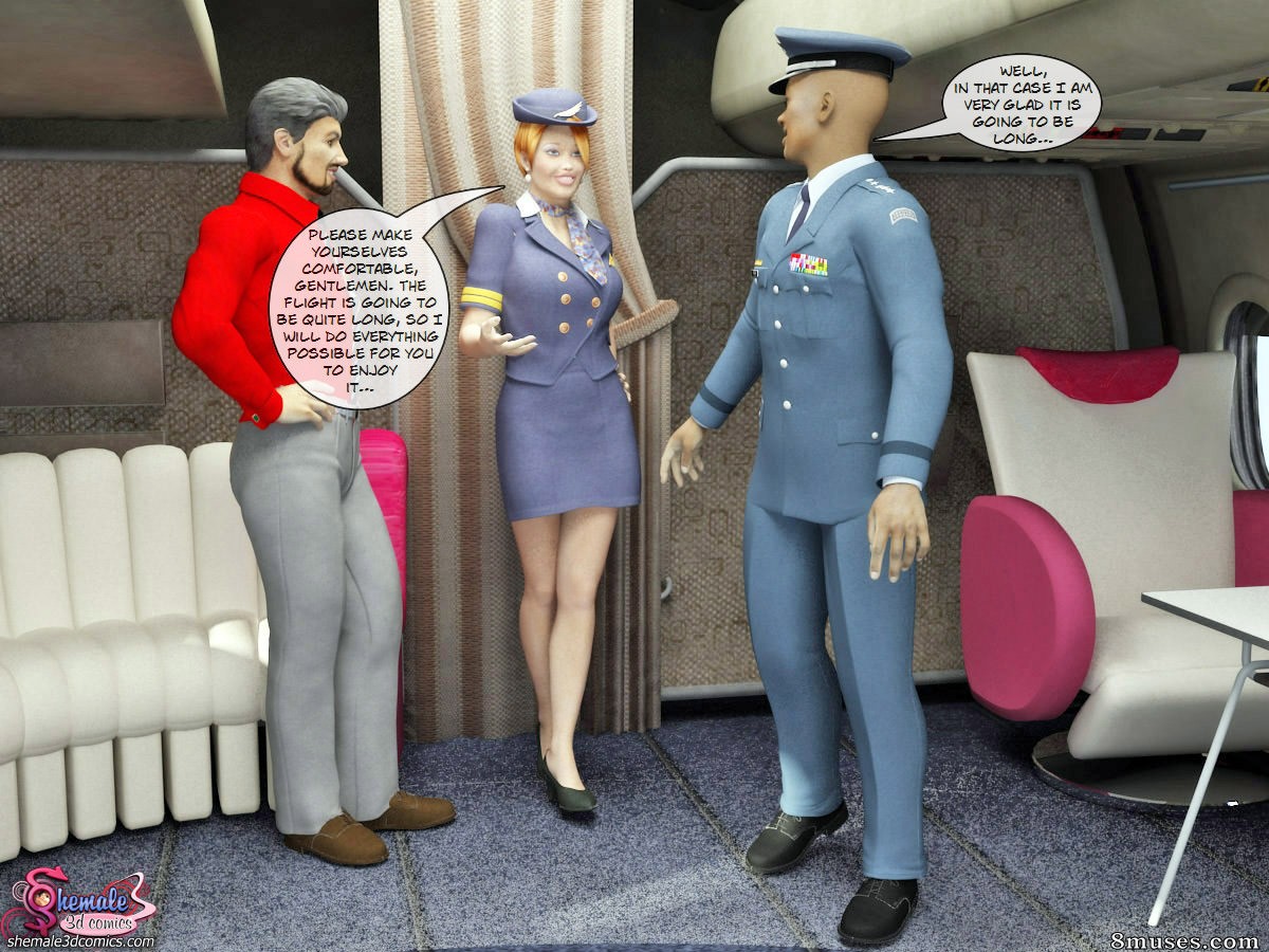 Shemale3DComics.com Collection - Obrigado por escolher a Banana Airlines - Página 4