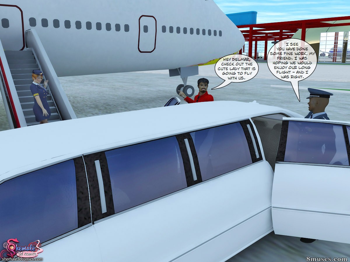 Shemale3DComics.com Collection - Gracias por elegir Aerolíneas Banana - Página 2