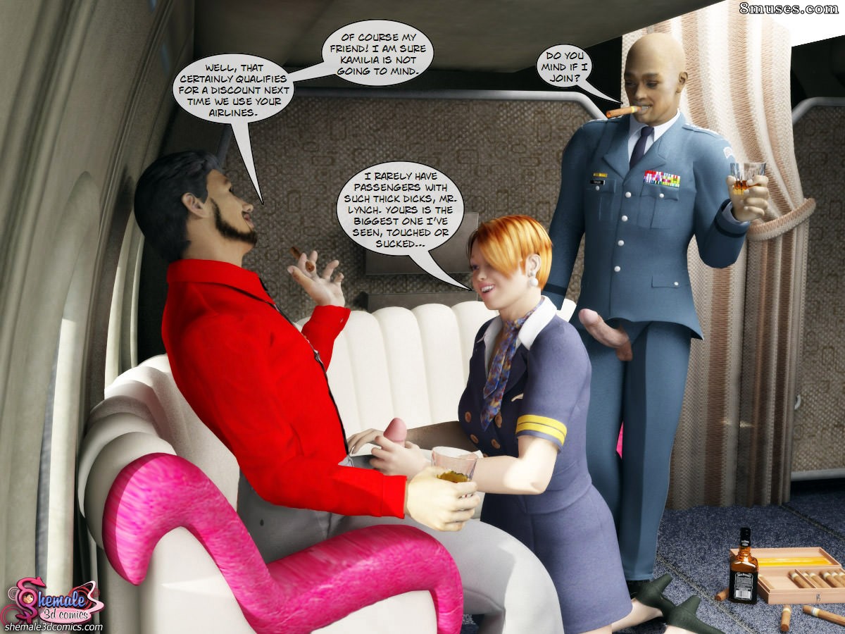 Shemale3DComics.com Collection - Obrigado por escolher a Banana Airlines - Página 12