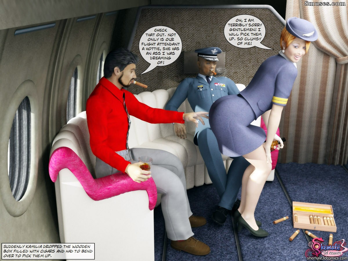 Shemale3DComics.com Collection - Obrigado por escolher a Banana Airlines - Página 9