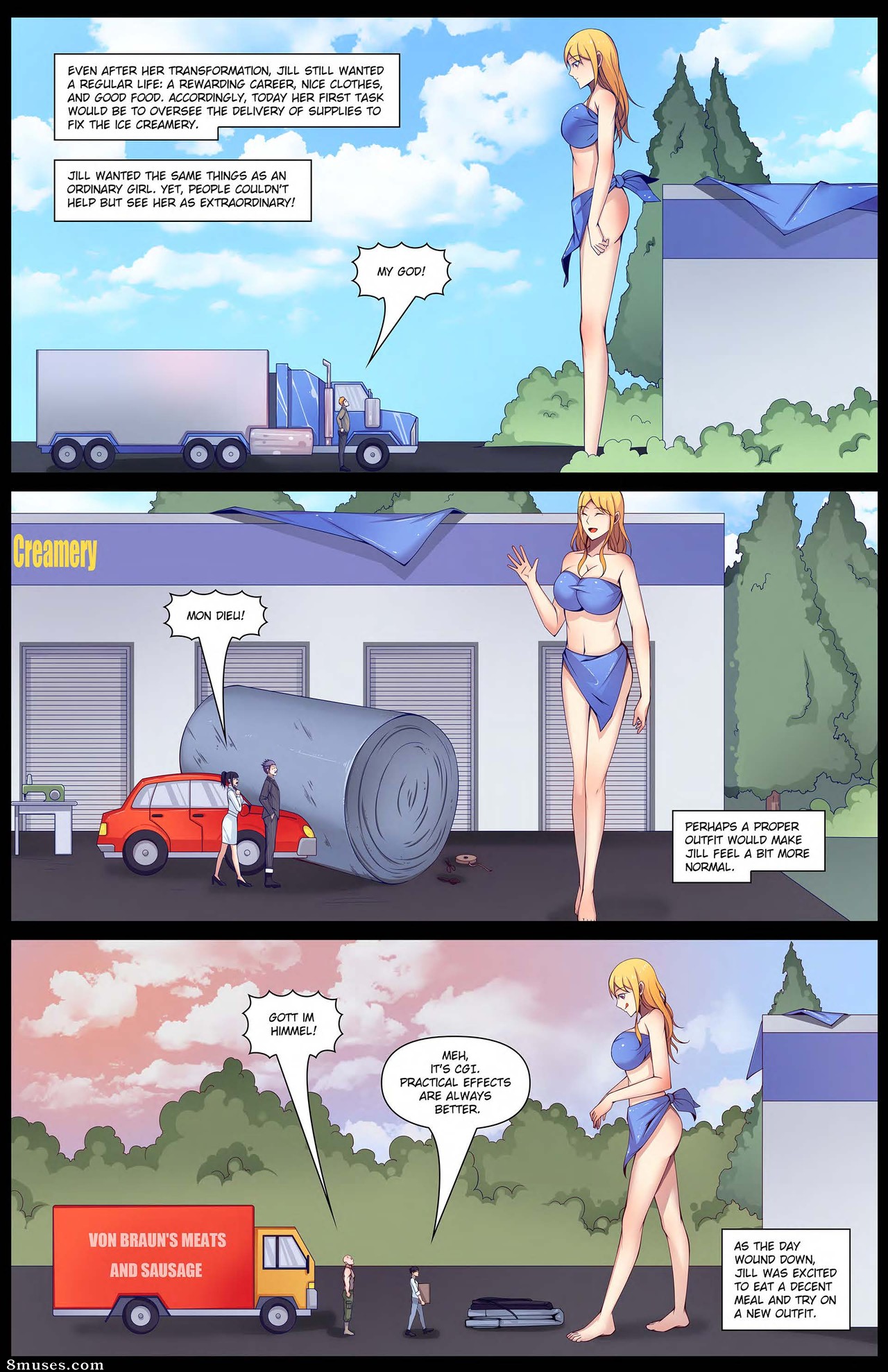 Page 9 | Giantess-Fan-Comics/The-Great-Ice-Cream-War/Issue-2 | 8muses - Sex  Comics