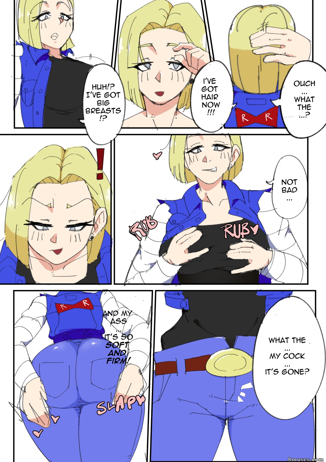 Raven7377 - Android 18 & Master Roshi accidentally get their bodies swapped! - Page 2