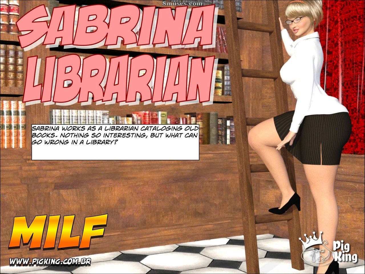 PigKing - CrazyDad Comics - Librarian - Page 1